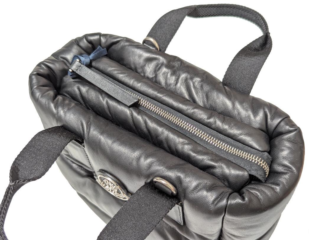 新品 Moncler モンクレール CARADOC トートバッグ オールレザー 画像6