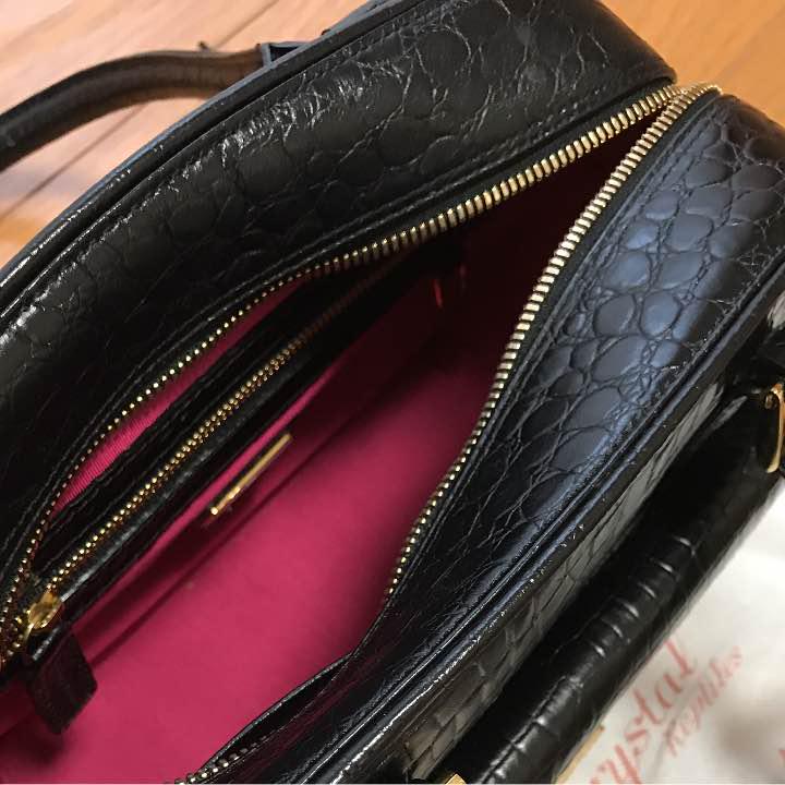 極美品★LEATHER JEWELS ハンドバック LEATHER JEWELS ハンドバッグBLACK