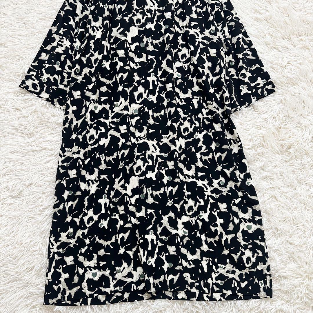 美品✨️フェラガモ 現行 総柄 ワンピース シルク100% 大きいサイズ 3XL