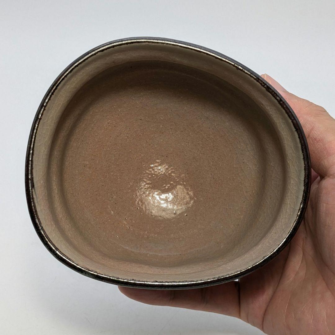 紀州焼葵窯 二代寒川栖豊 苗茶盌 共箱共布栞 抹茶碗 抹茶茶碗