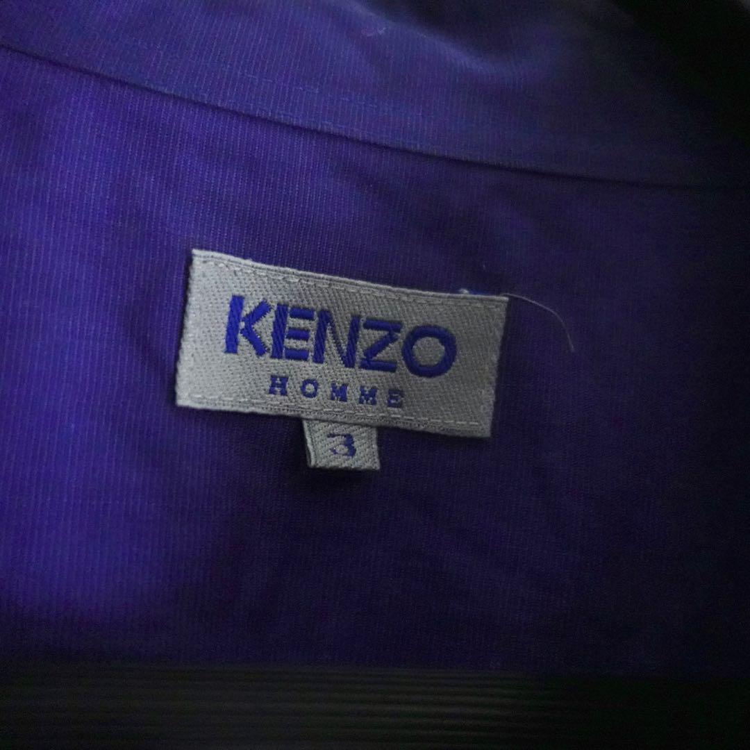 【ライカ期】90s KENZO ロイヤルブルー　オーバーサイズシャツ　3