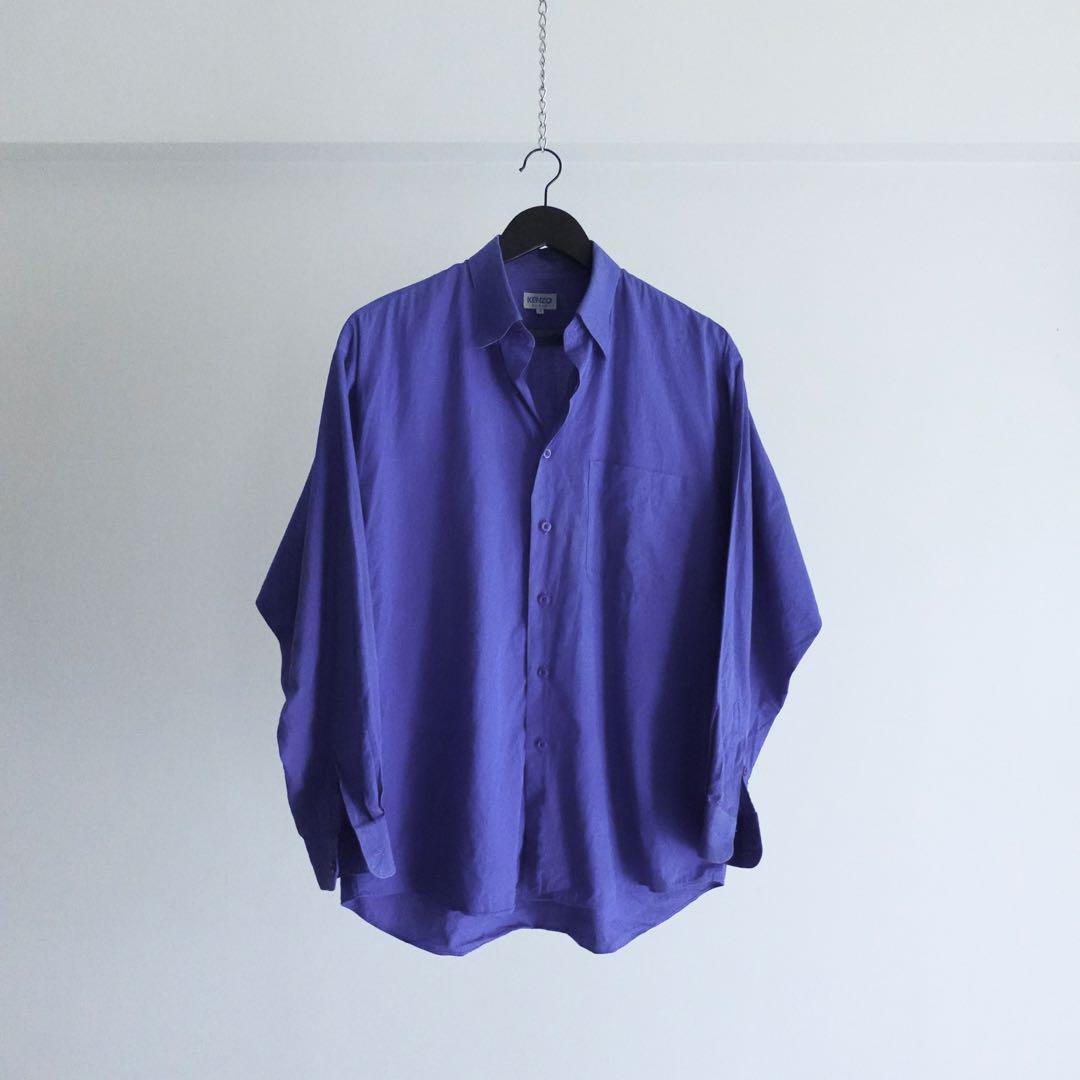 【ライカ期】90s KENZO ロイヤルブルー　オーバーサイズシャツ　3