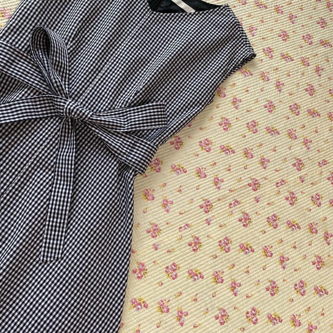 any SiS エニィスィス ワンピース 2 黒×白 チェック未使用に近いDMW
