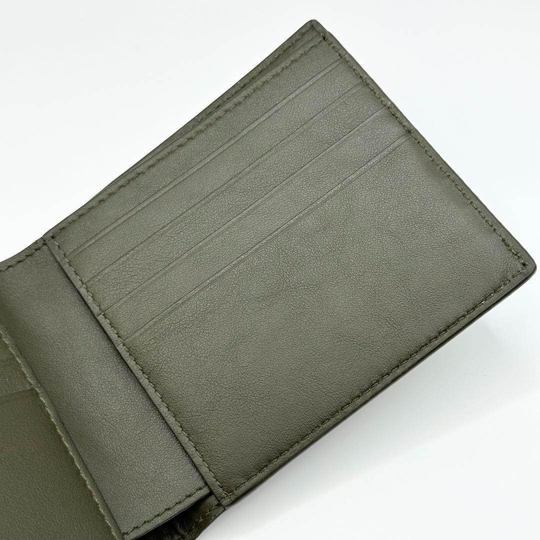 【新品未使用】BOTTEGA VENETA 二つ折り財布　お札入れ　本革 緑
