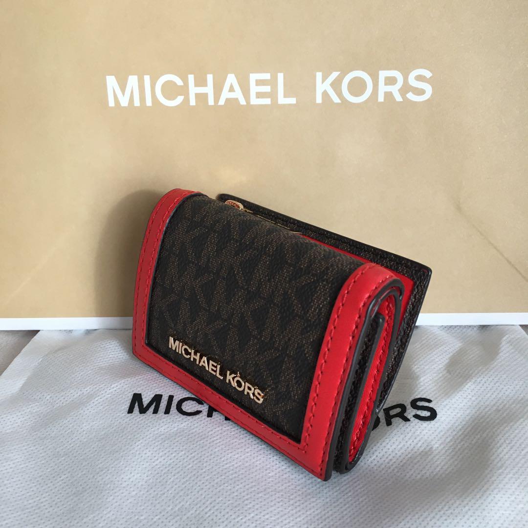 MICHAEL KORS 三つ折り財布 ブラウン(手のひらサイズ)｜Yahoo