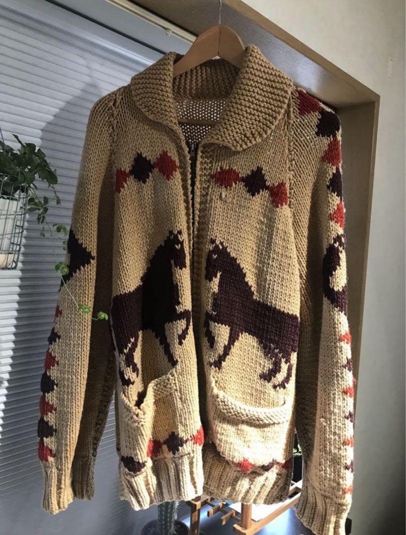 60s ヴィンテージ　カウチンニット　カーディガン