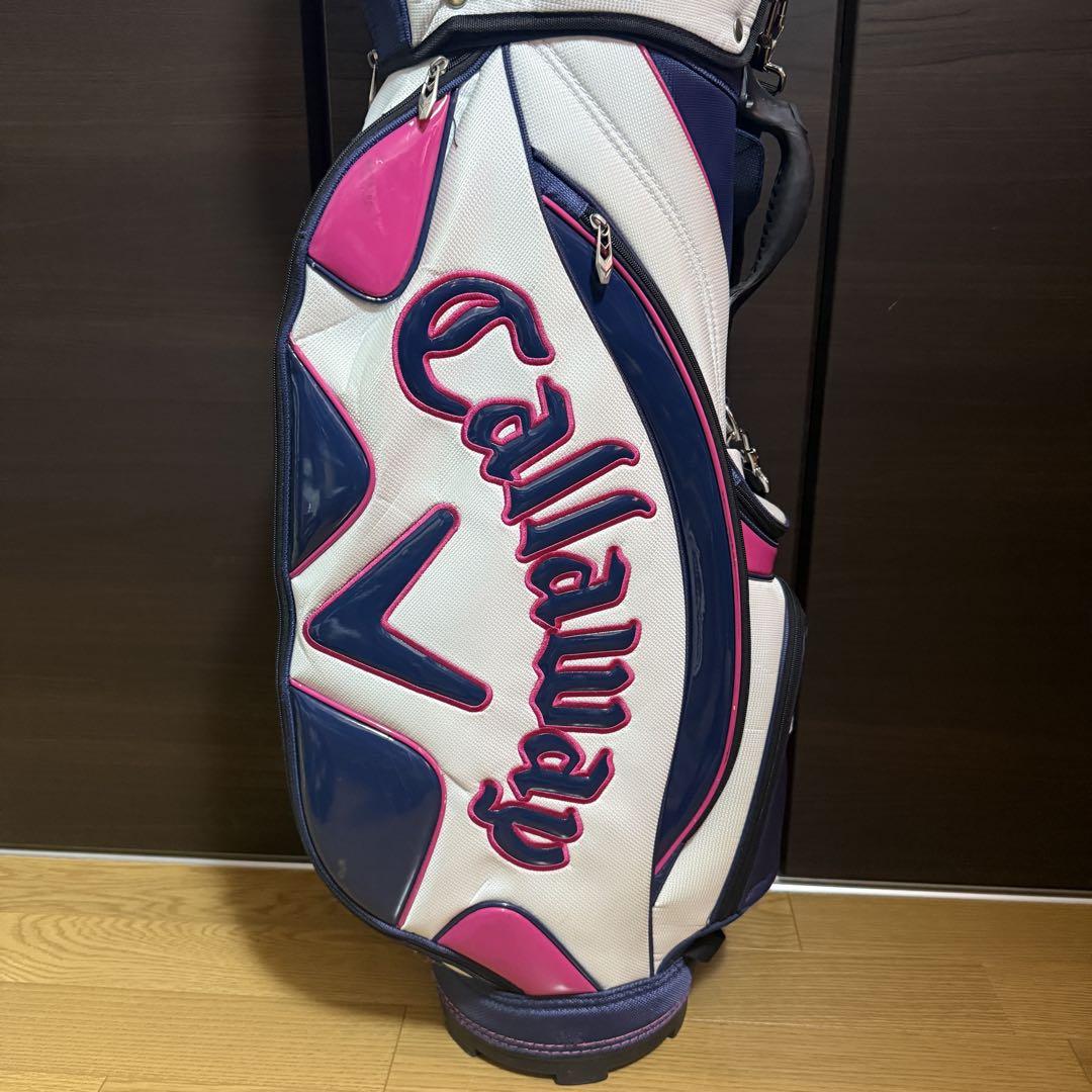 Callaway キャディバッグ ゴルフバッグ ホワイト/ピンク/ネイビー