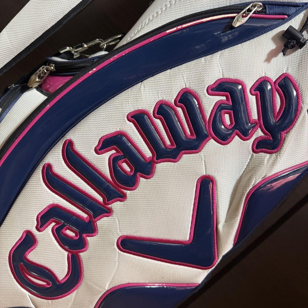 Callaway キャディバッグ ゴルフバッグ ホワイト/ピンク/ネイビー