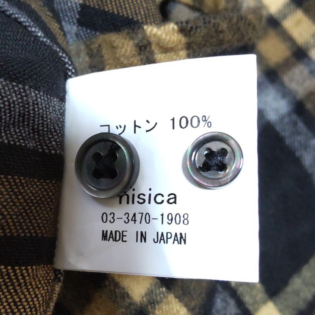nisica ニシカ ボトルネックネルシャツ - メルカリ