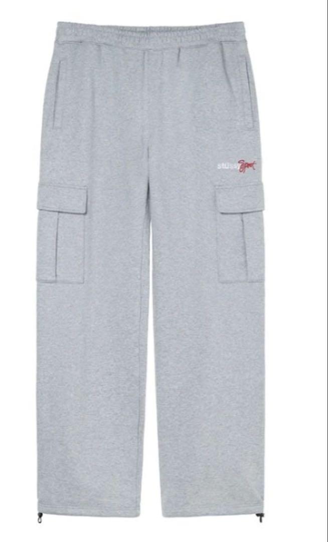 2022AW stussy sport スウェット　カーゴパンツ　ワンポイント