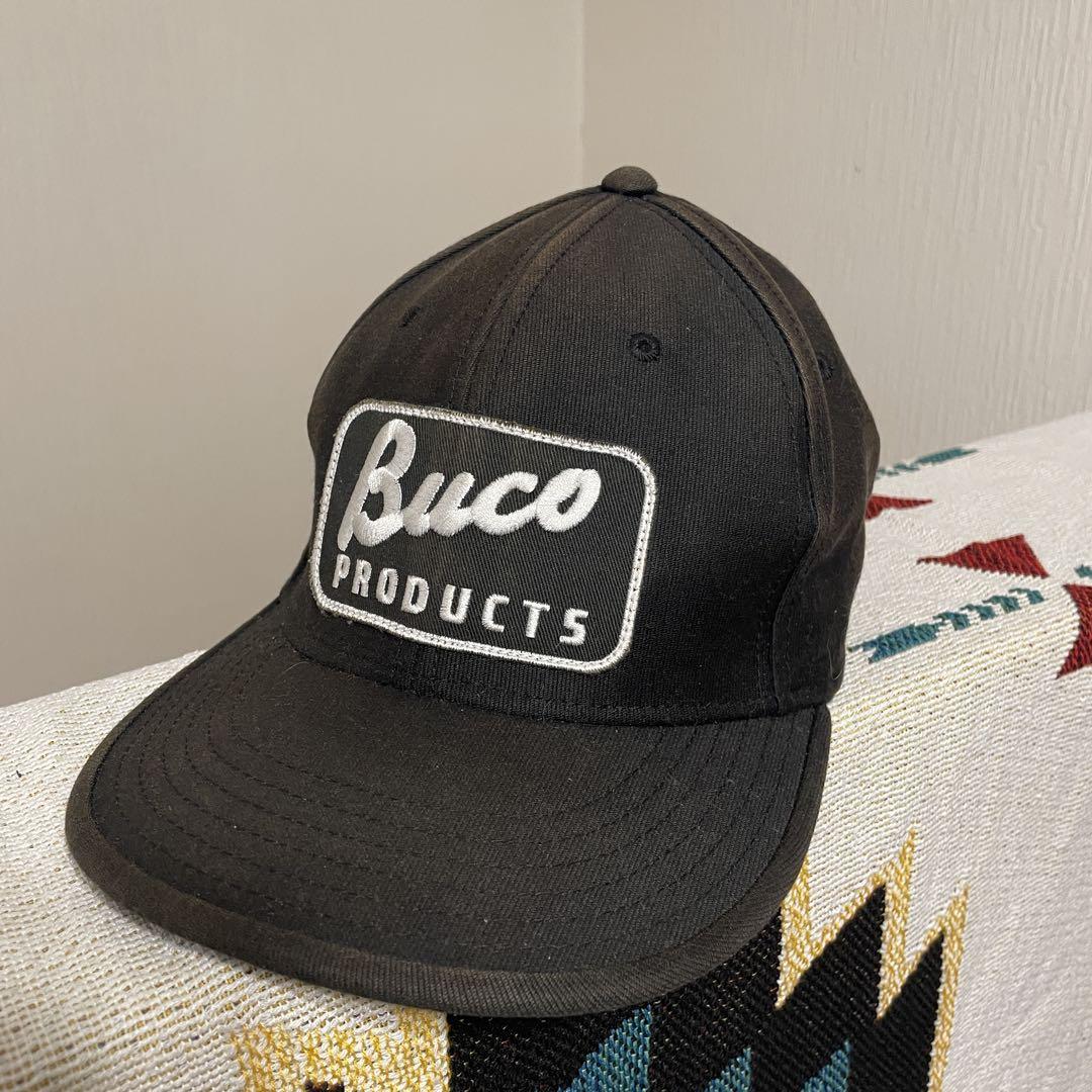 リアルマッコイズ Buco キャップ ブラック レザーアジャスター 刺繍ワッペン