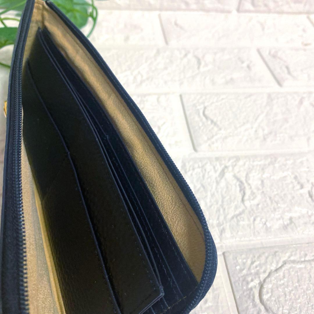 【極美品】ATAO 長財布 ネイビー