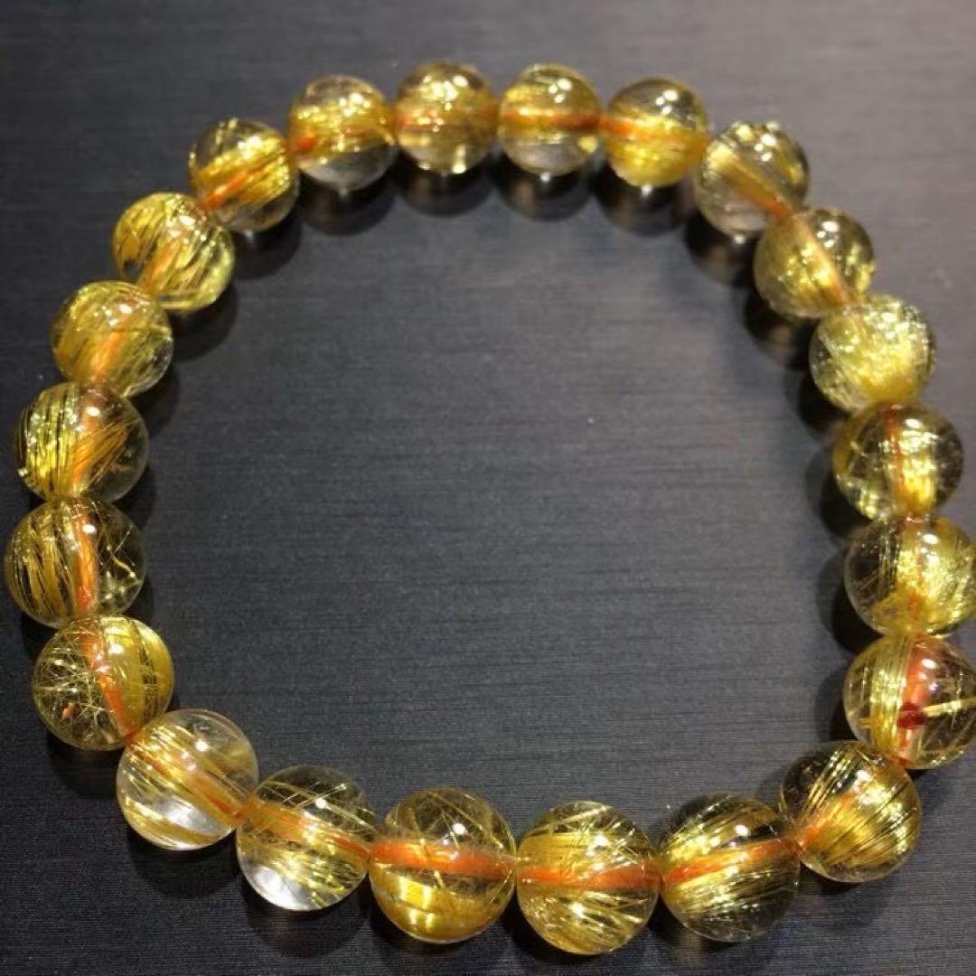 ⭐︎【天然】タイチンルチルクオーツ ブレスレット 8.5mm 20g