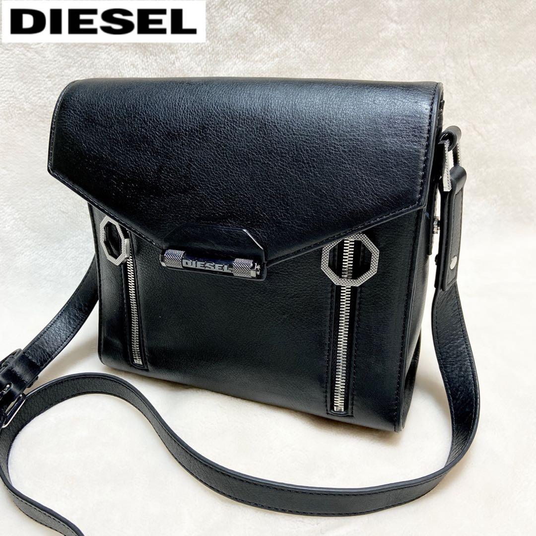 ディーゼル DIESEL ショルダーバッグ レザー 斜めがけ ブラック