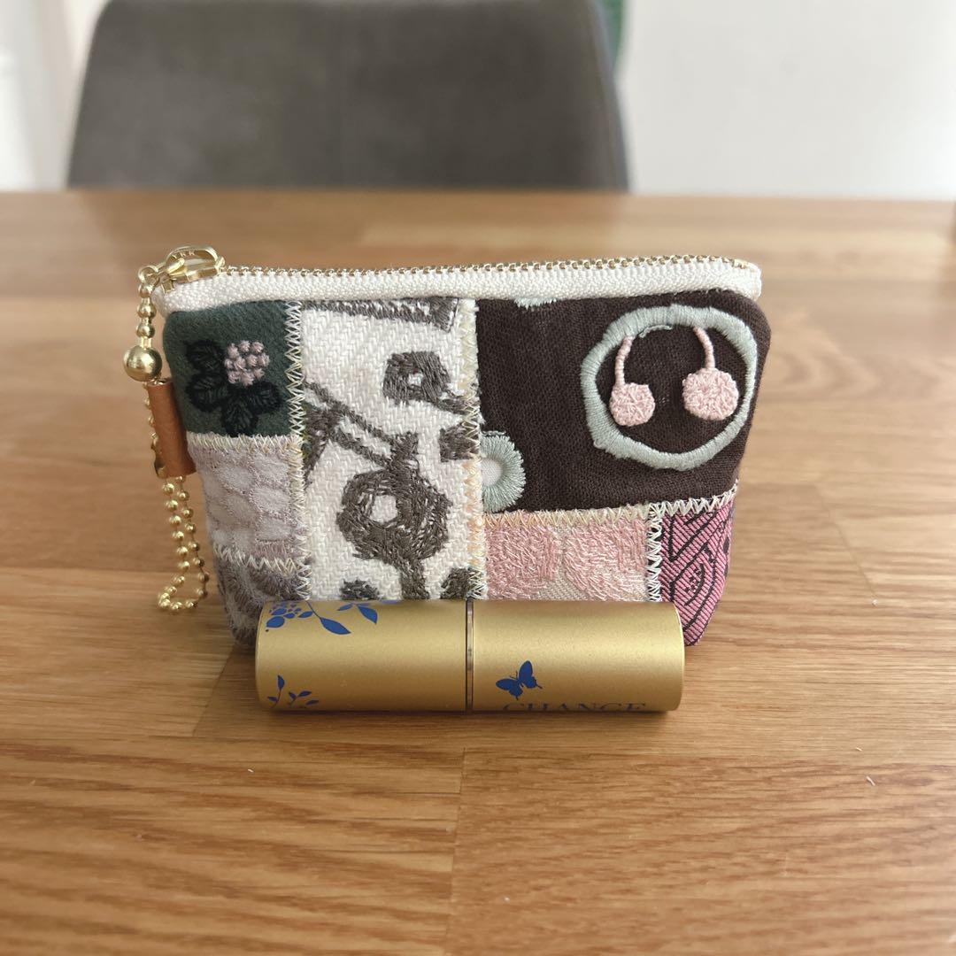 ミナペルホネン　ハンドメイド　持ち手付きポーチ　ミニミニトート mina perhonen - ミニ保冷ポーチ＊ミナペルホネン chouchoと