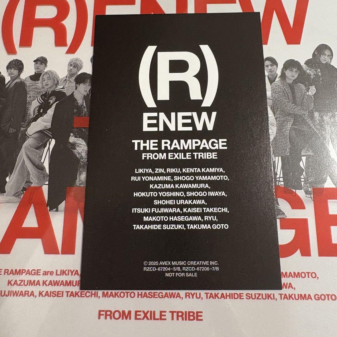 (R)ENEW THE RAMPAGE シリアルコード付き THE RAMPAGE 6th ニューアルバム『(R)ENEW』3月5日発売《先着