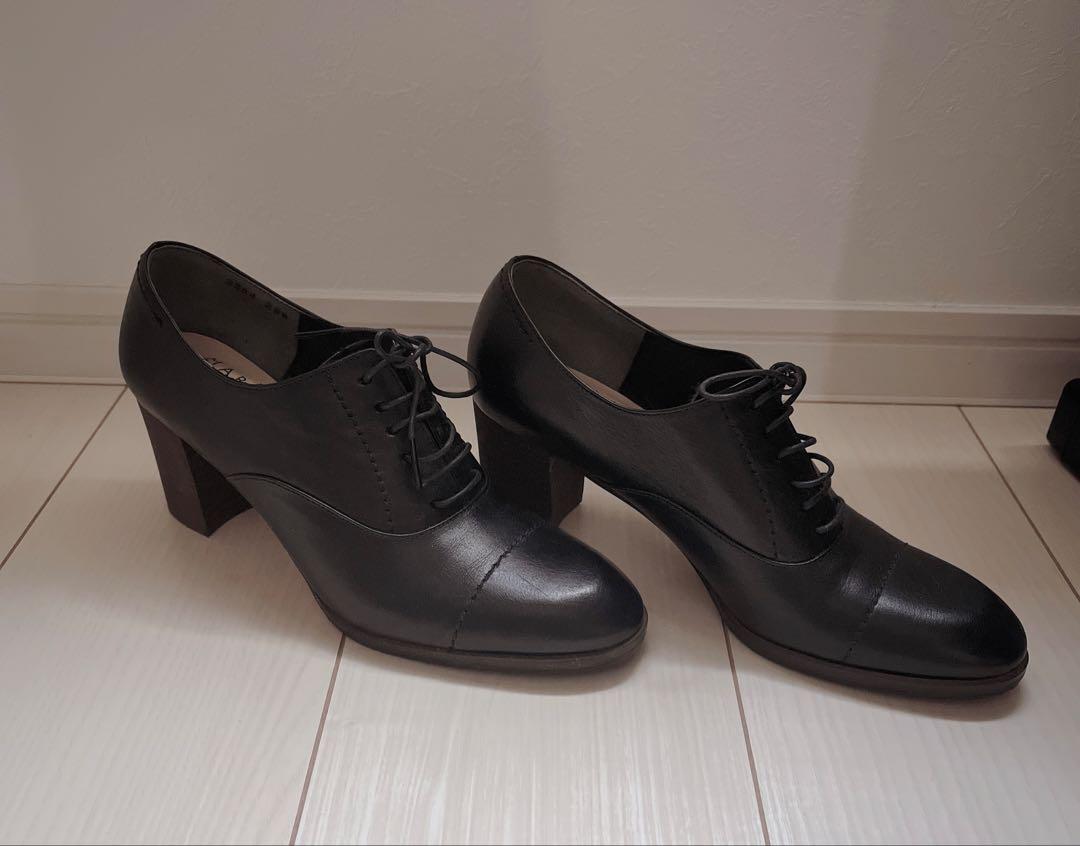 【美品】MARGARET HOWELL ブラックヒールシューズ　23.5cm
