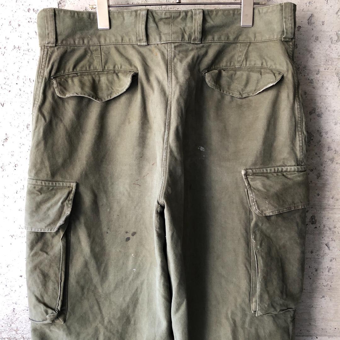 【KU249】本物 サイズ22相当 フランス軍 M-47 カーゴパンツ 前期