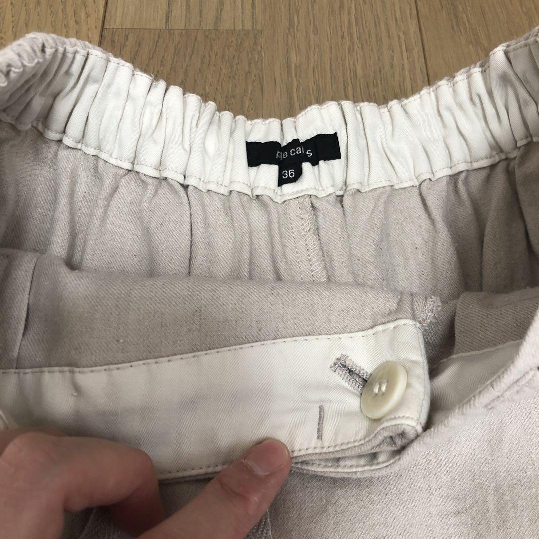 【pas de calais】麻混ガウチョ✴︎ベージュ✴︎美品