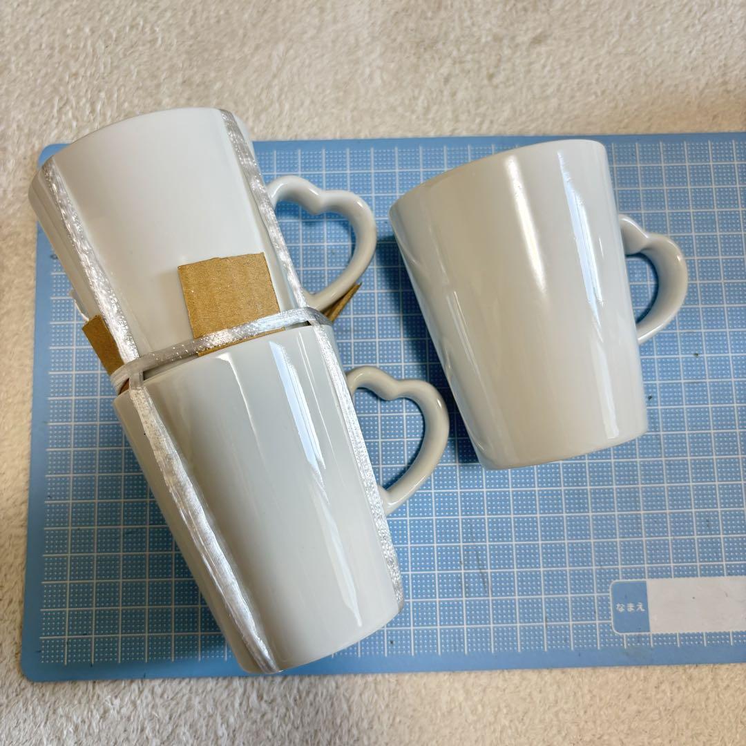 即購入可能♡ポーセラーツ白磁ハートマグカップ