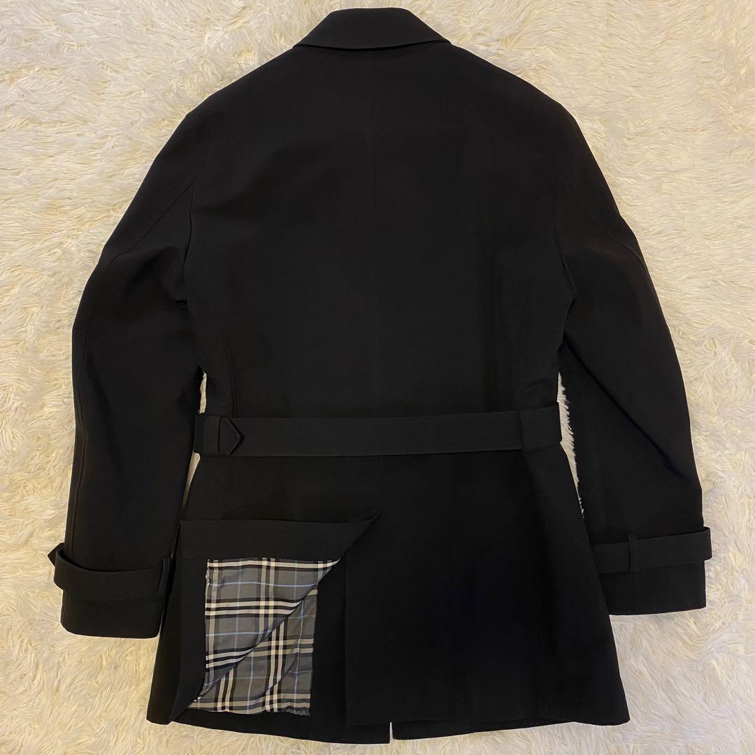 【訳あり/未使用級品】バーバリーブラックレーベル トレンチコート ベルト 黒