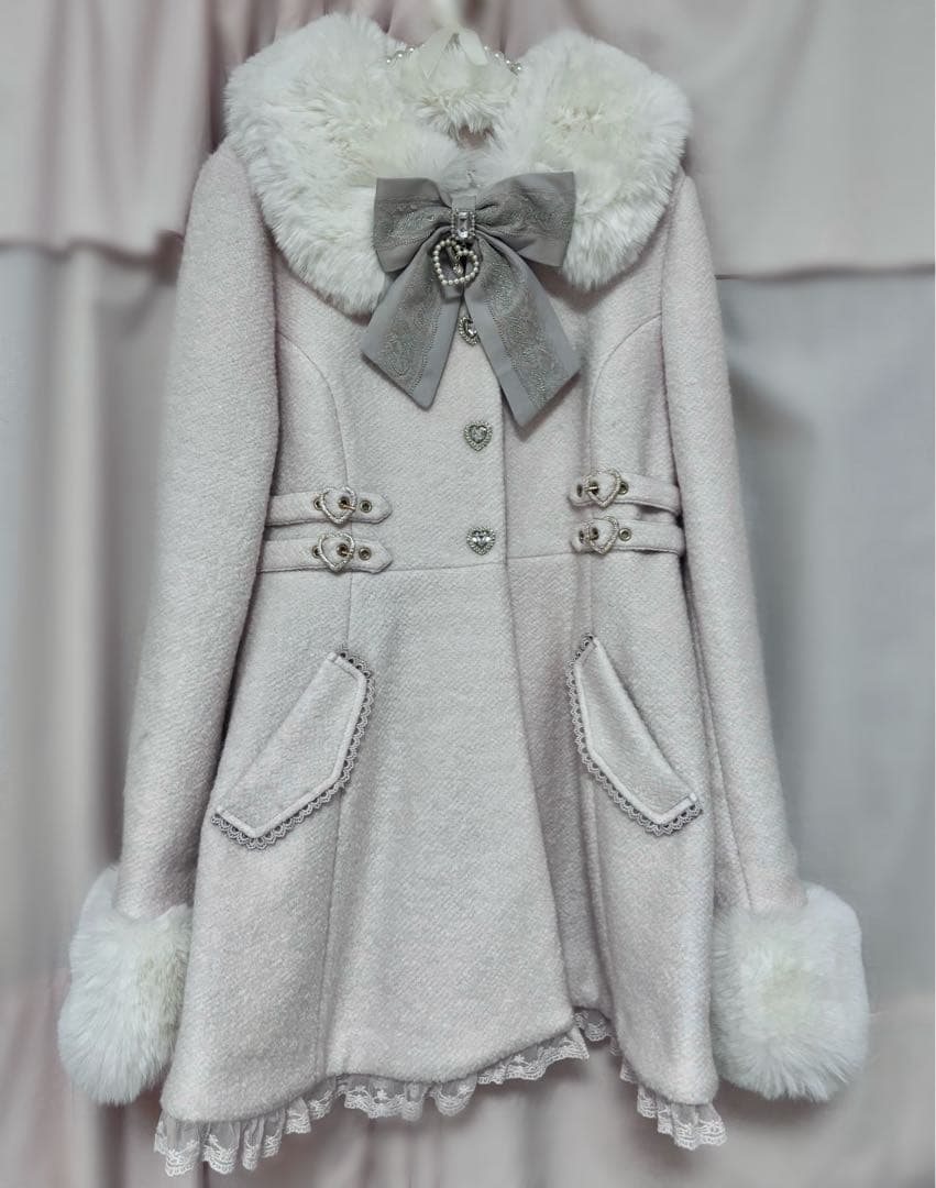 LIZLISA ビジューリボンミニ丈Aラインコート LIZLISA ビジューリボンミニ丈Aラインコート