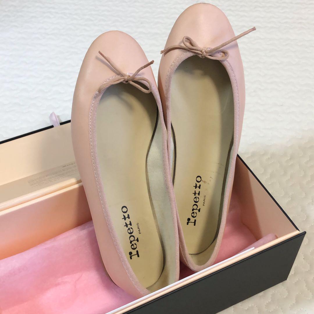 Repetto amande バレエシューズ ピンクベージュ フラット 39