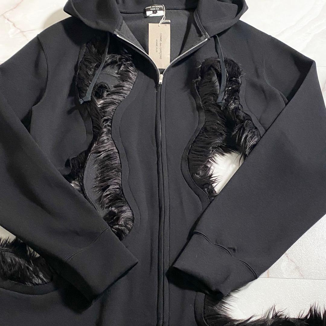 A18054 未使用 CDGHP 23AW エコファーカットアウトロングパーカー A18054 未使用 CDGHP 23AW エコファーカットアウトロングパーカー