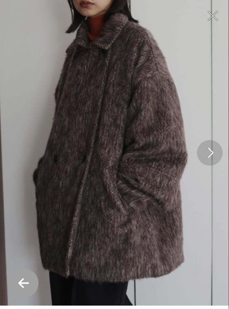 hellam シャギーコート　ピーコート