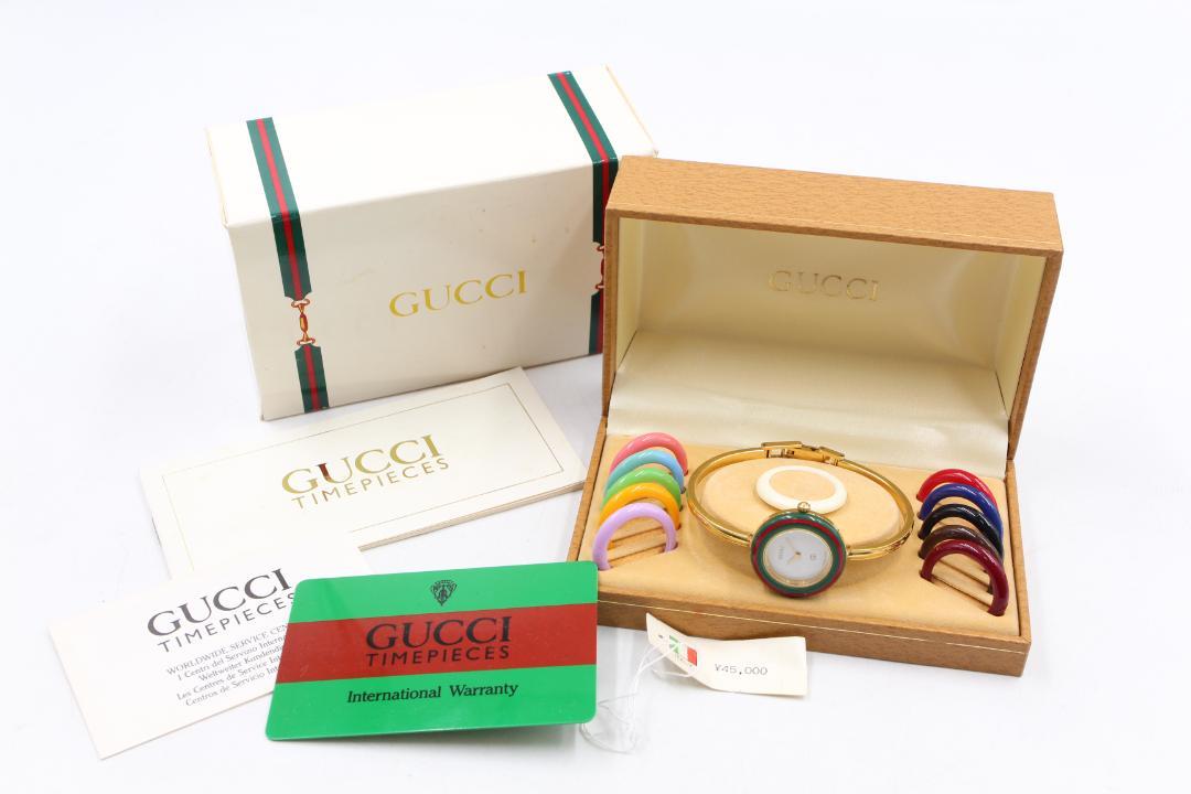 高評価特価 稼働 GUCCI グッチ 全12色 チェンジベゼル レディース 腕時計 sGPDu-m38222356552 数量限定低価