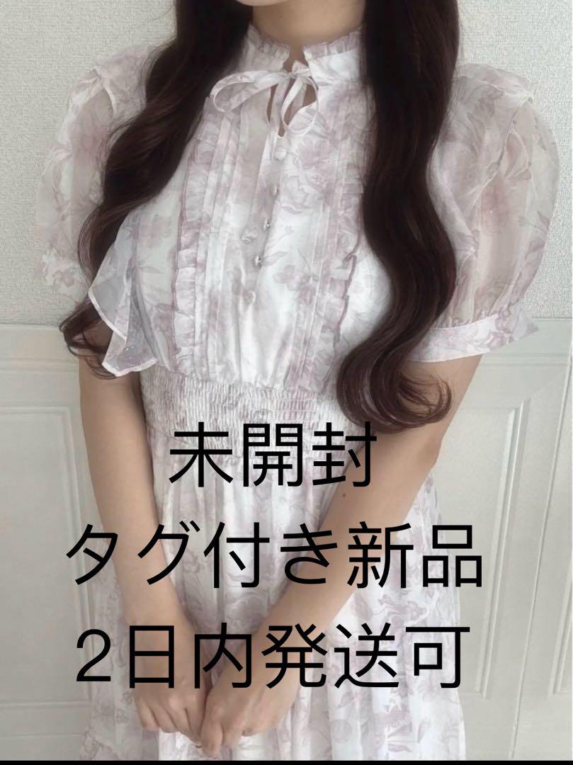 evelyn ラメフリル花柄OP ロングワンピース ピンク ロングサイズ