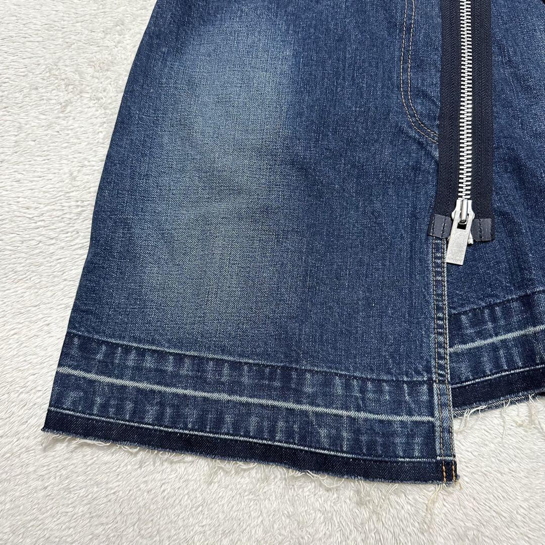 sacai サカイ デニム ジッパー付きタイトスカート フリンジ sacai】幾何学 ジャガード フリンジ スカート サカイ (sacai