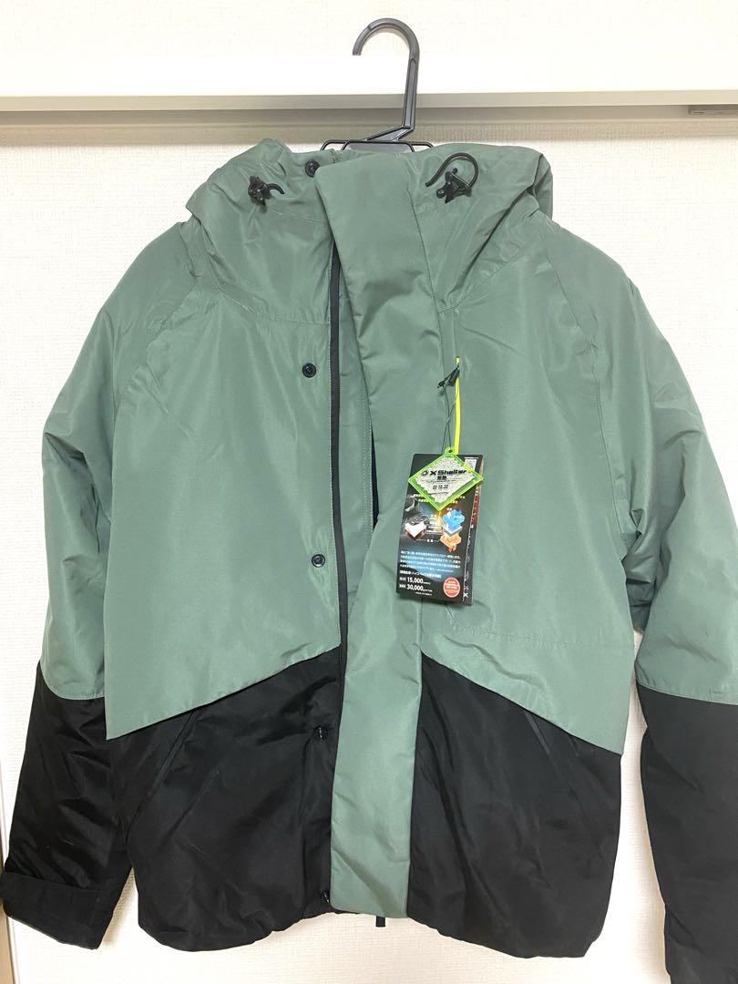 新品未使用　Sサイズ エックスシェルター　防水防寒ジャケット　グリーン