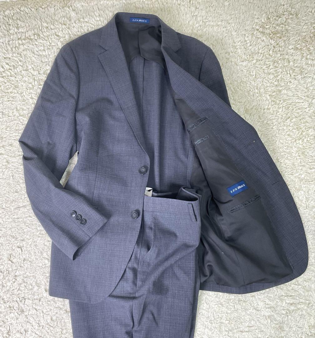 LES MUES AOKI メンズスーツ セットアップ シングル グレー