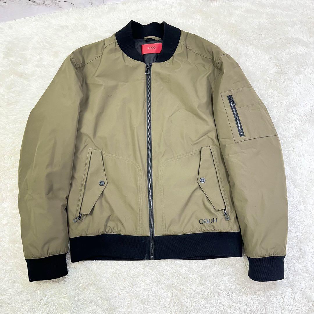 HUGO BOSS オリーブ MA-1スタイルジャケットジャケット・アウター
