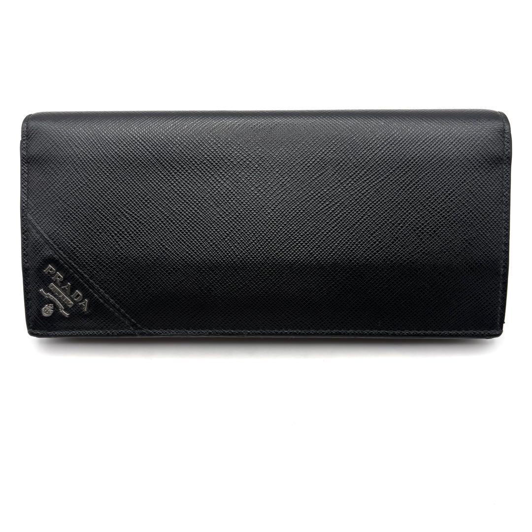 プラダ 長財布 サフィアーノ レザー メタルロゴ 2つ折り
