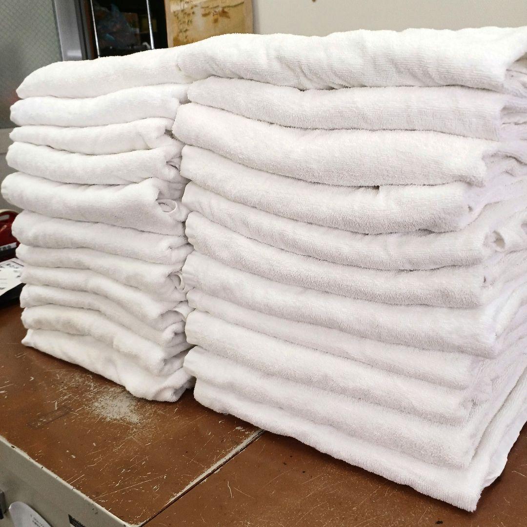 ⚫バスタオルウエス　各色計100枚 ○圧縮梱包○AB級● ⚫バスタオルウエス 白100枚 ○薄め○B級品○ ○圧縮梱包