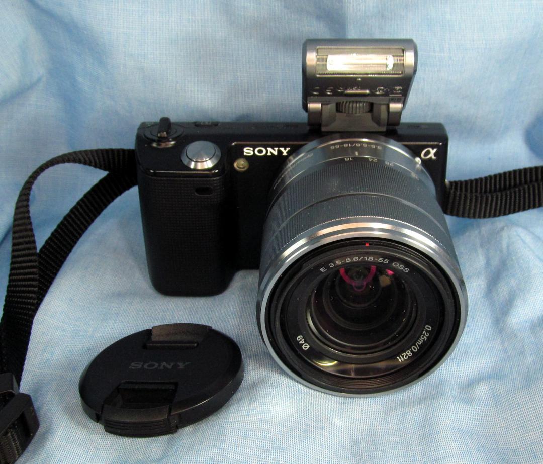 SONY ミラーレス一眼 α NEX-5、 標準ズームレンズ (ceb09)