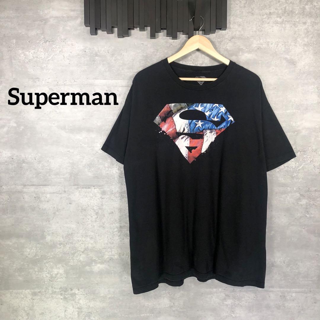 2022福袋】 『Superman』スーパーマン (2XL) プリント半袖Tシャツ Tシャツ/カットソー(半袖/袖なし) 