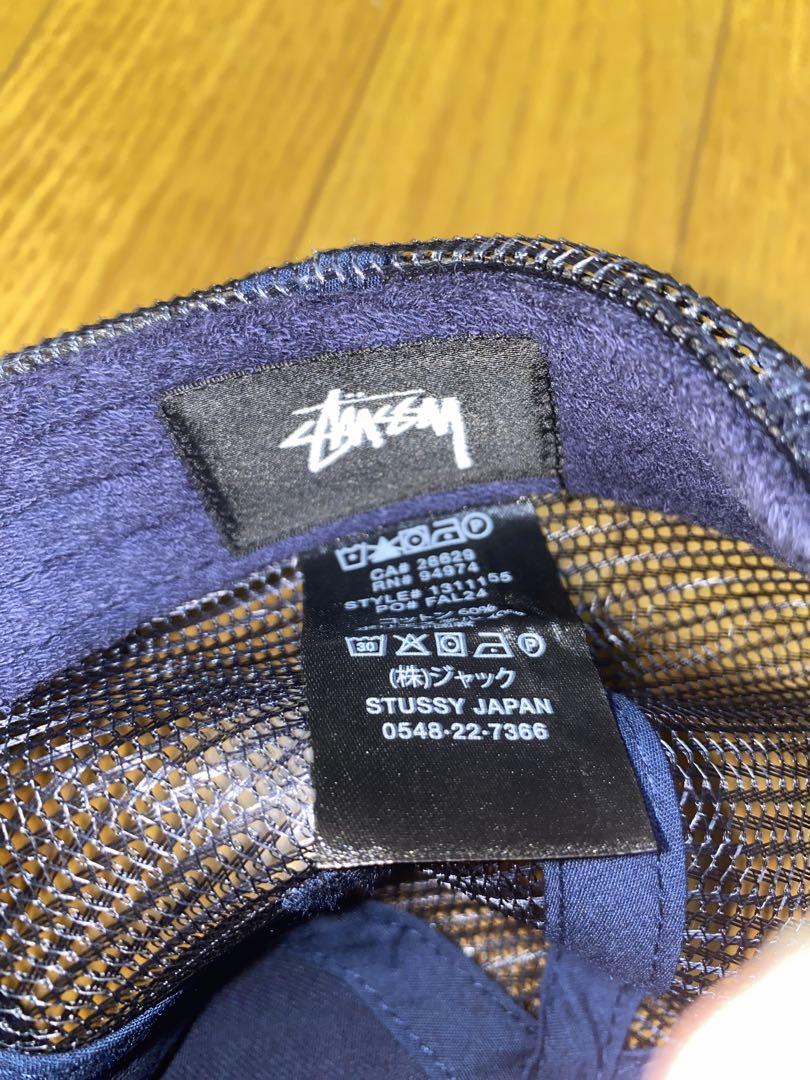 STUSSY ネイビー メッシュキャップ