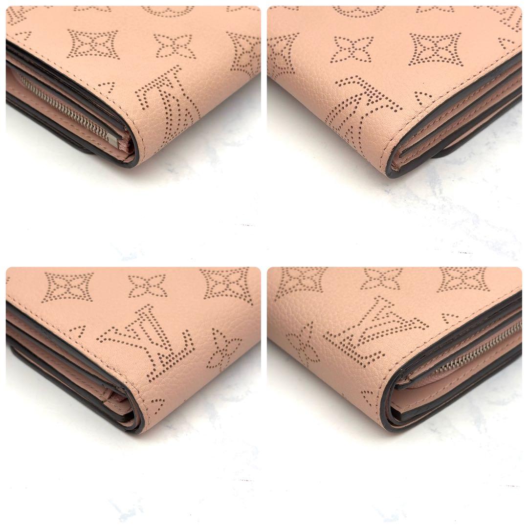 【新品に近い】ルイヴィトン マヒナ ポルトフォイユ イリス コンパクト 折り財布