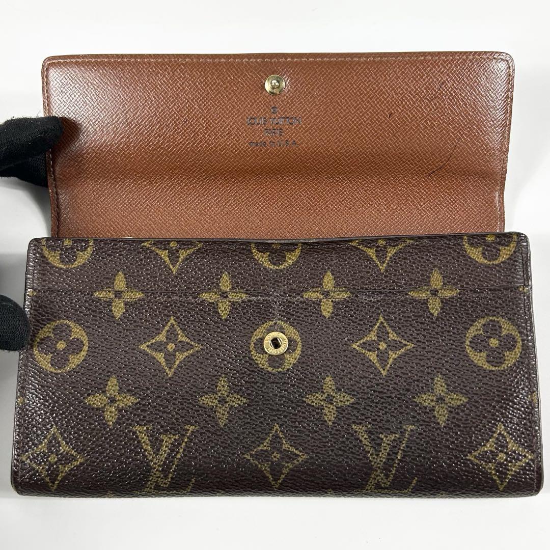 【良品】ルイヴィトン モノグラム 長財布 ポルトモネクレディ ビンテージ 財布