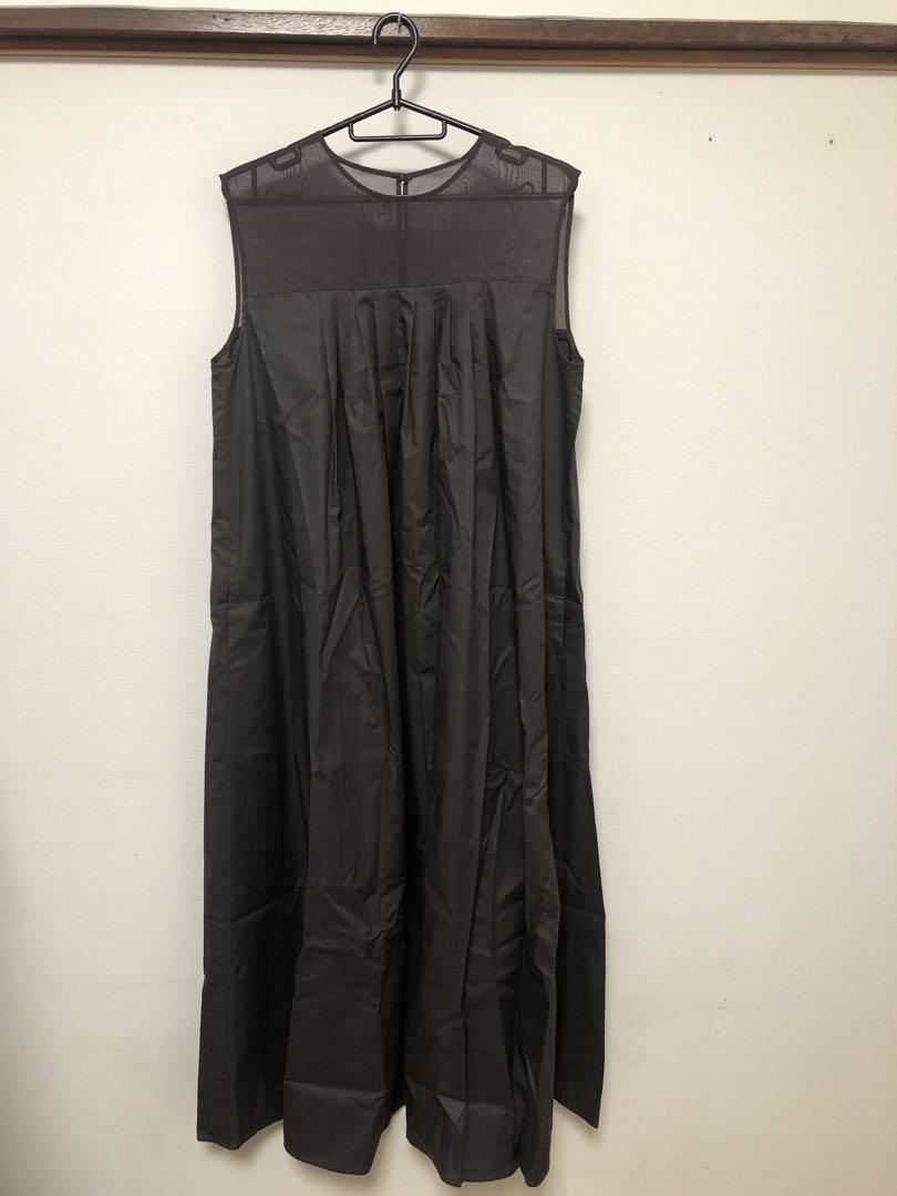 Spick & Span ノースリーブシャツワンピース ダークブラウン