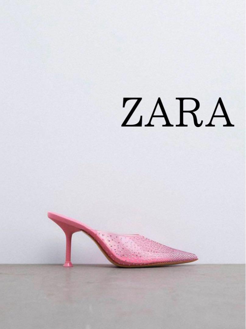 【SALE】クリアラインストーンミュール　ZARA
