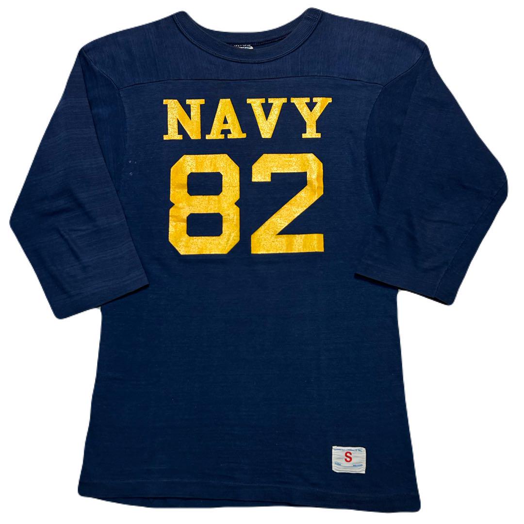経典ブランド 70s Vintage 紺×黄 フットボールtシャッ NAVY × チャンピオン シャツ