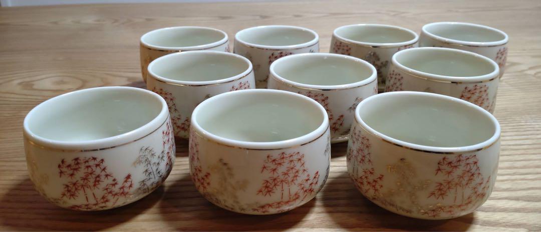 昭和レトロ湯呑み10客セット
