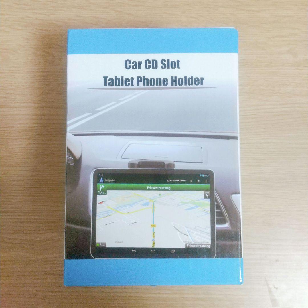 CDスロット ダッシュボード 吸盤式 タブレットホルダー 360度回転