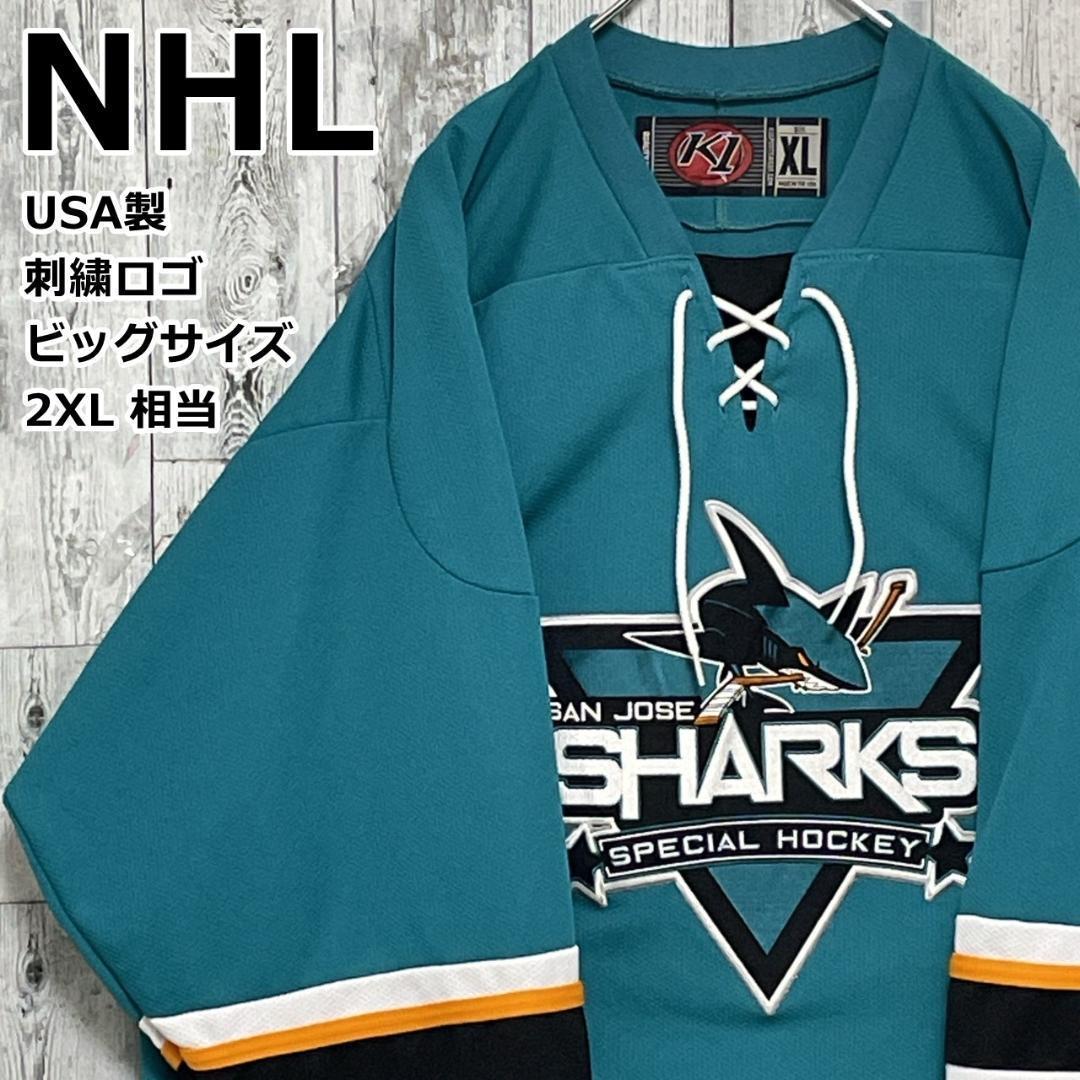 NHLシャークス 刺繍ロゴ