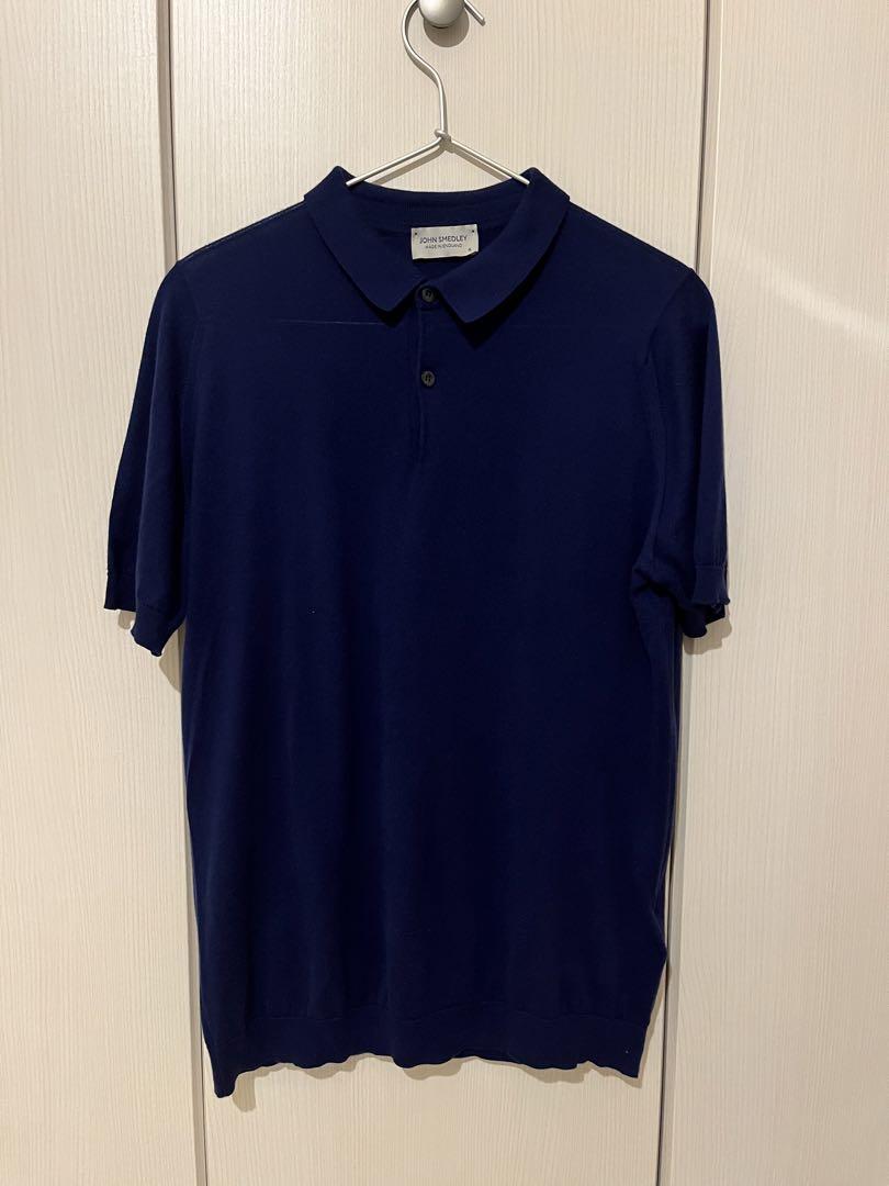 JOHN SMEDLEY ネイビーブルーポロシャツ M