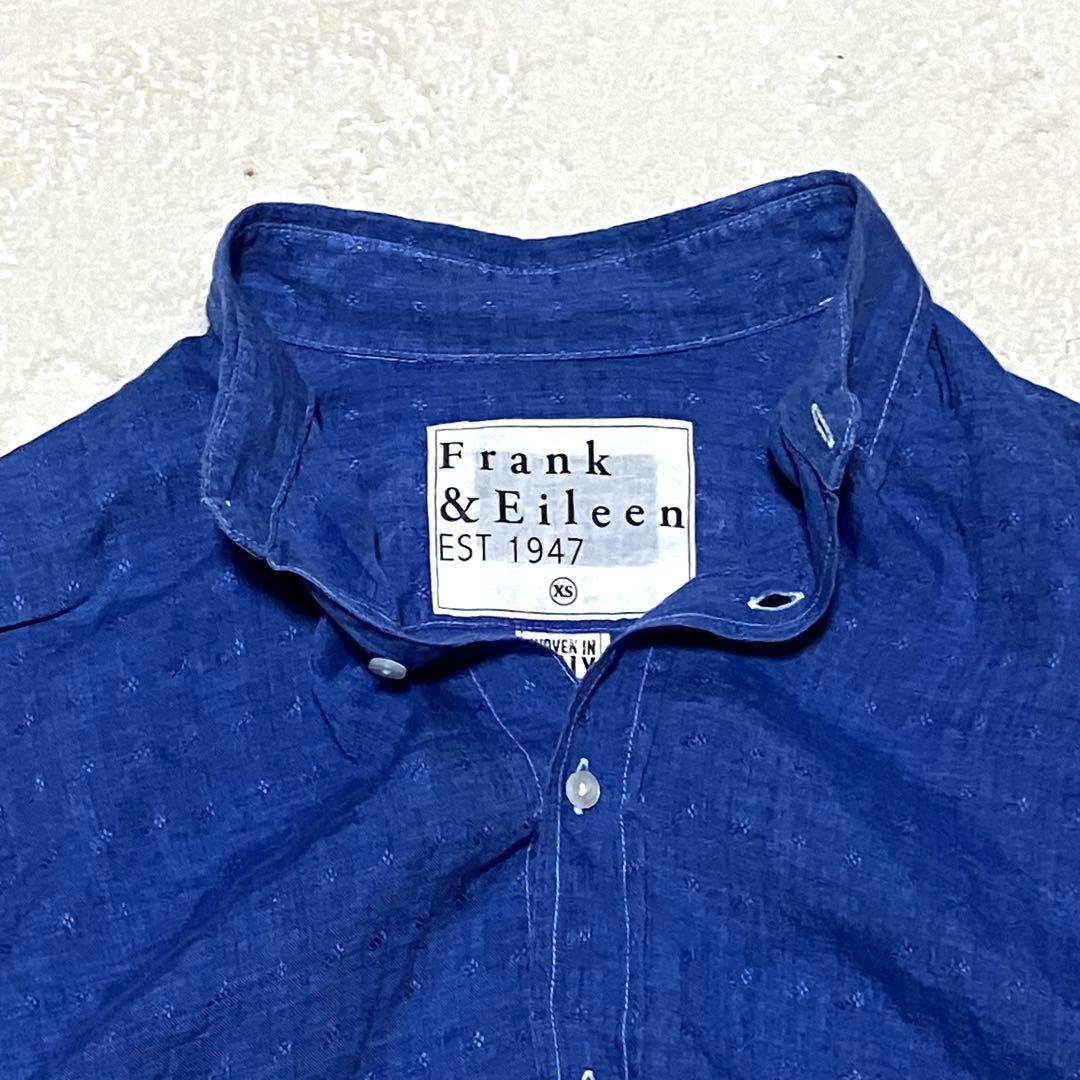 Frank - Eileen リネンシャツ XS ブルー Ron HermanXS(SS)・Frank&Eileen